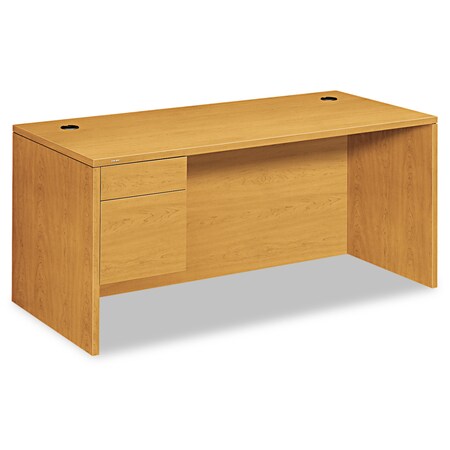 Hon Pedestal Desk Pedestal Desk, 3/4-Height, 30 in D X 29.5" H, 66" W X Woodgrain Laminate, Harvest H10584L.CC